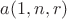 $a(1,n,r)$
