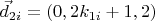 $\vec d_{2i}=(0,2k_{1i}+1,2)$