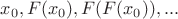 $x_0, F(x_0), F(F(x_0)), ...$