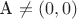 A \neq (0,0)