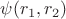 $\psi(r_1,r_2)$