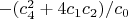 $-(c_4^2+4 c_1 c_2)/c_0$
