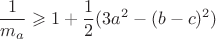 $$\frac{1}{m_a}\geqslant 1+\frac{1}{2}(3a^2-(b-c)^2)$$