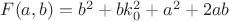 $F(a,b)=b^2+bk_0^2+a^2+2ab$