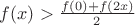$f(x)>\frac {f(0)+f(2x)} 2$