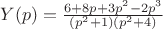 $Y(p) =\frac {6 + 8p + 3p^2 - 2p^3}  {(p^2 +1) (p^2 +4)}$