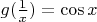 $g(\frac 1 x) = \cos x $