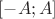 $[-A; A]$
