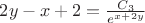 $2y-x+2 = \frac {C_3} {e^{x+2y}}$