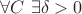 $\forall C\ \exists\delta>0$