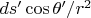 $ds' \cos \theta'/r^2$