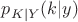 $p_{K|Y}(k|y)$