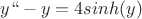$y``-y=4 sin h(y)$