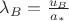 $\lambda_B=\frac{u_B}{a_*}$