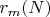 $r_m(N)$