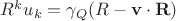 $R^ku_k=\gamma_Q(R-{\bf v}\cdot{\bf R})$ $R^ku_k=\gamma_Q(R-{\bf v}\cdot{\bf R})$