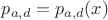 $p_{a,d} = p_{a,d}(x)$
