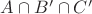 $A \cap B' \cap C'$