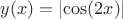 $ y(x) =\left\lvert \cos(2x)\right\rvert$