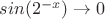 $sin(2^{-x})\to0$