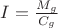 $I = \frac{M_g}{C_g}$