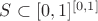 $S\subset [0,1]^{[0,1]}$