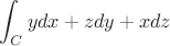 $\displaystyle\int_C ydx+zdy+xdz$