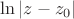 $\ln |z - z_0|$