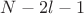 $N-2l-1$