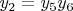 $y_2=y_5y_6$