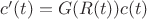 $c'(t) = G(R(t))  c(t)$
