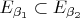 $E_{\beta_1} \subset E_{\beta _2}$