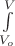 $\int\limits_{V_o}^{V}$