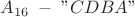 $A_{16} \; - \; $A_{16} \; - \;