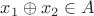 $x_1\oplus x_2 \in A$