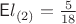 $\mathsf E l_{(2)}=\frac{5}{18}$
