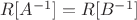 $R[A^{-1}]=R[B^{-1}]$