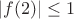 $|f(2)|\le 1$