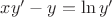 $xy'-y=\ln y'$