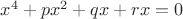 $x^4+px^2+qx+rx=0$ $x^4+px^2+qx+rx=0$