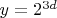 $y=2^{3d}$