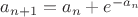 $a_{n+1}=a_n+e^{-a_n}$