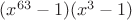 $(x^{63}-1)(x^3-1)$