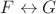 $F\leftrightarrow G$ $F\leftrightarrow G$