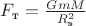 $F_{\text{т}}=\frac{GmM}{R_{\text{э}}^2}$ $F_{\text{т}}=\frac{GmM}{R_{\text{э}}^2}$