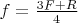 $f=\frac{3F+R}{4}$