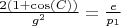 $\frac{2(1+\cos(C))}{g^2}=\frac{e}{p_1}$