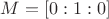$M =[0:1:0]$