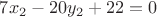 $7x_2-20y_2+22=0$