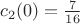 $c_2(0)=\frac{7}{16}$
